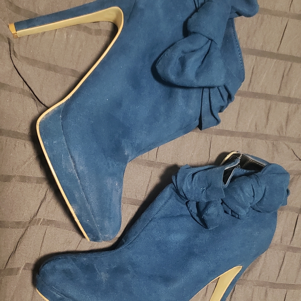 Teal Blue Bootie